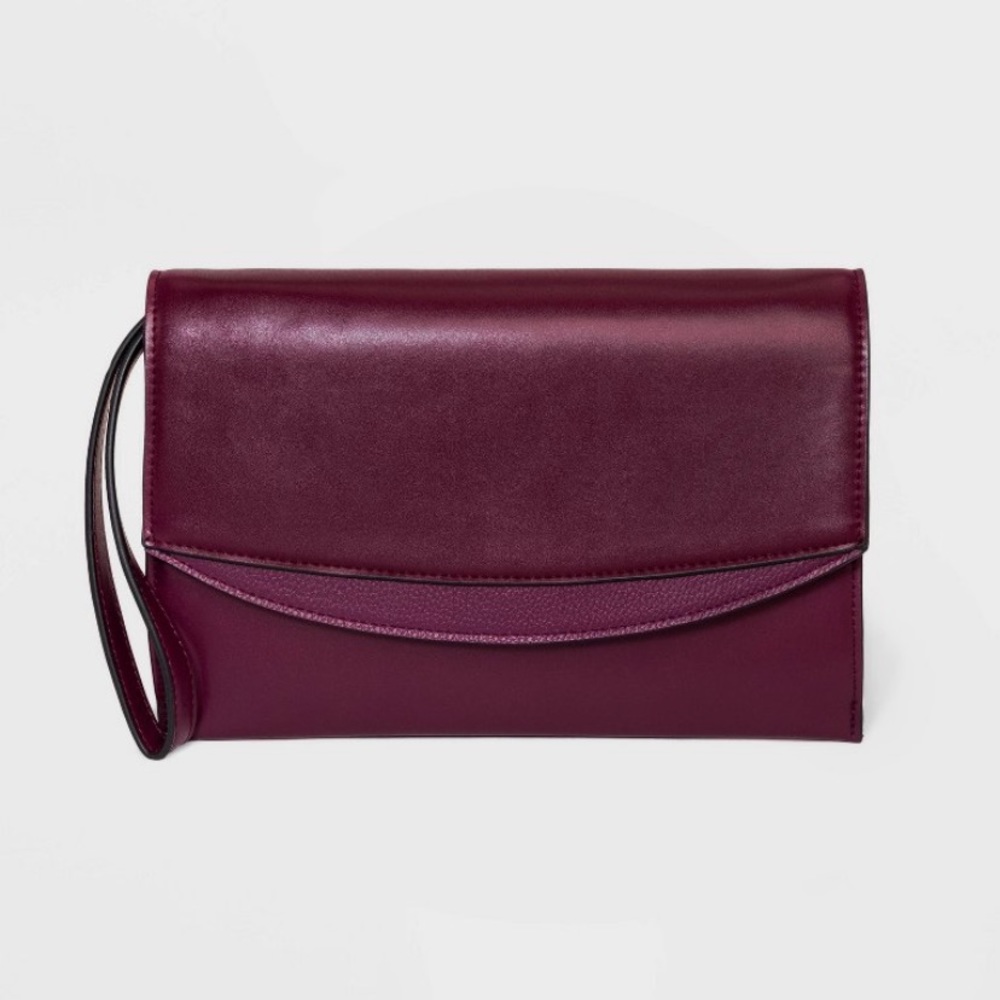 Burgundy clutch